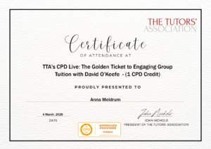 Engaging Group Tuition CPD Training Anna Meldrum